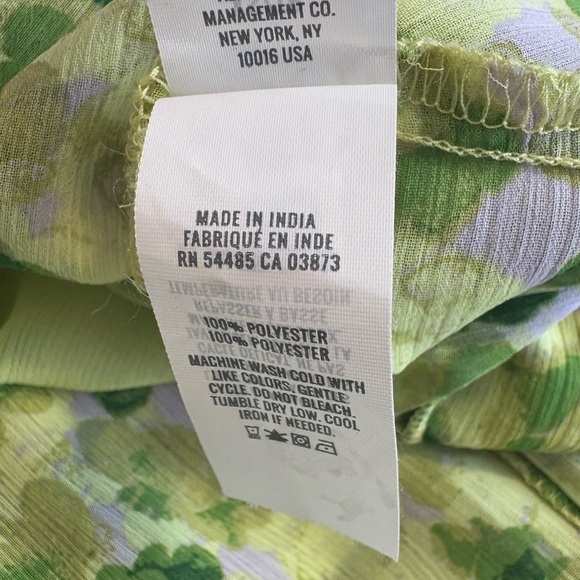 Aerie Green Floral Print Summer‎ Flowy Bow Mini Wrap Skirt Size XS - Picture 6 of 10